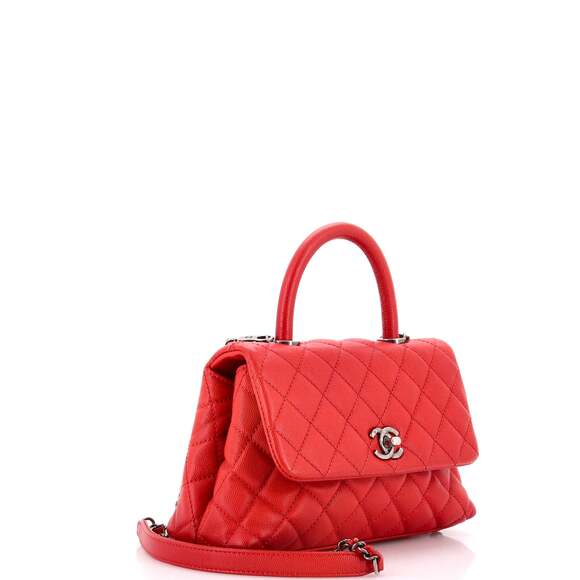 Chanel Coco Top Handle Bag Quilted #238233C49B - Picture 2 of 7